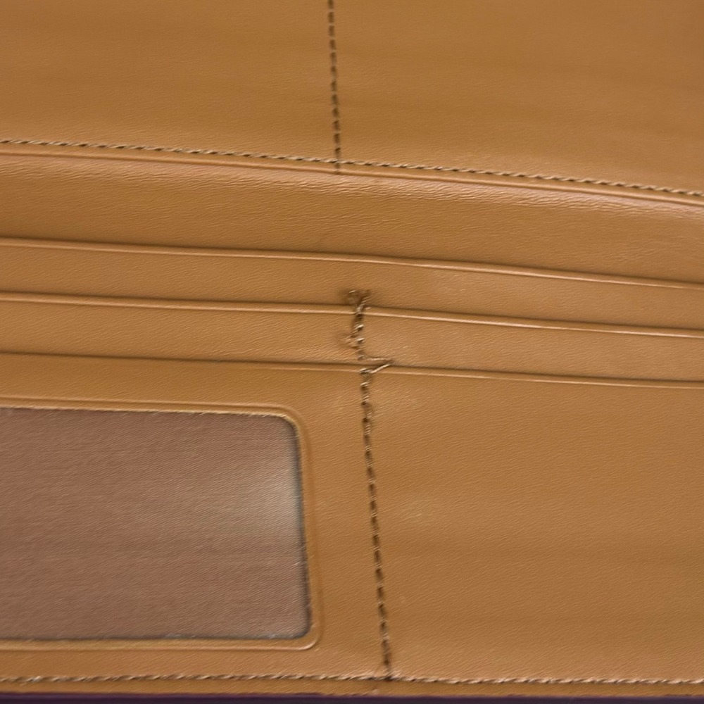 Fossil Emerson Flap Wallet Women's Leather Brown Burgundy Black - Picture 12 of 13